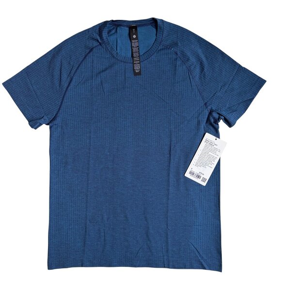NWT Lululemon Metal Vent Tech Short-Sleeve Shirt (Chalk Blue/Blue Twill) - Small - Picture 2 of 9